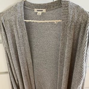 garage long grey cardigan